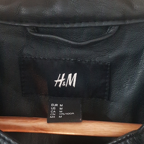 H&M mens leather jacket - Picture 2 of 6